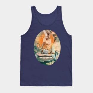 Go Ask Alice White Rabbit blue orange Tank Top